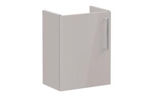 VitrA Root Flat 40cm 1 Door Wall Hung Slim Washbasin Unit (LH Hinge) - Bright Sahara Beige